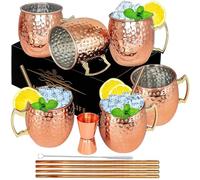 Moscow Mule - Set di 6 tazze in acciaio inox placcato rame, 510 ml, per bevande refrigerate (confezione da 6)