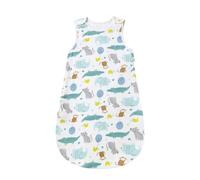 Mosebears Sacco nanna estivo per la primavera e l'estate con animal Cartoon coperta lavabile 1.0 tog per bambini, sacco a pelo senza maniche (18-24 mesi, paradiso animali)