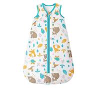 Mosebears Sacco nanna invernale per bambini, 2,5 Tog, 100% cotone, per diverse misure dalla nascita fino all'età di 24 mesi (verde zoo, 12-18 mesi)