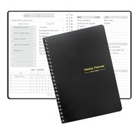 Moseem Agenda settimanale A5, non datata, lista delle cose da fare, diario, agenda settimanale con tracker di attività, 52 settimane di pianificazione per l'università ADHD (nero)
