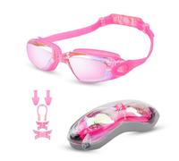 Moseem Occhialini da nuoto, occhialini da nuoto per adulti, uomini e donne e bambini dai 6 anni in su, anti appannamento, con protezione UV, visione chiara, senza perdite e cinturino in silicone