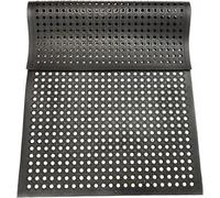mosegor Tappetino in gomma ad anello per lavoro, 1500 x 900 mm, anti-fatica, ristorante, cucina, drenaggio, tappetino in gomma forato