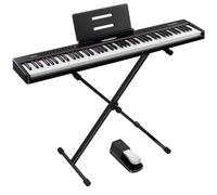 MOSEN Tastiera digitale per pianoforte a 88 tasti con tasti semi-pesati, doppia tastiera, display LED, 380 toni, 128 ritmi, 88 canzoni demo, lezioni di piano, supporto per tastiera e pedale sustain