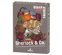 moses. 100675 Black Stories Junior, Detective Stories, 50 Puzzle Strettamente Segreti per naselli Intelligenti, Gioco di Carte Puzzle, Bianco