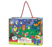 moses. 16146 - Puzzle da pavimento XXL, con animali con parti extra grandi, giocattolo educativo per bambini dai 4 anni in su, con robusta scatola per il trasporto