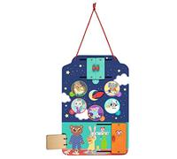 moses Peluche-Lavagna educativa Piccola Routine, Agenda Serale per Bambini da Appendere, rituale giocoso per la Scuola Materna, per Un Sonno Rilassato, Colore Eroi, Small, 38173