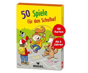 moses. 50 Giochi per Il Cortile della Scuola, Set di Carte Senza Tempo con Classici di Gioco per Bambini, Inizio della Scuola o Compleanno dei Bambini, a Partire dai 6 Anni in su