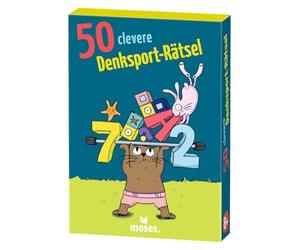 moses. 50 puzzle intelligenti per sport di pensiero - Set di carte per teste intelligenti, allenamento giocoso del cervello con numeri, lettere e forme, gioco di pensiero per bambini a partire dagli 8