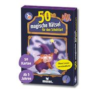 Moses. 50 Puzzle magici per l'inizio della Scuola, Set di Carte con Giochi e compiti Divertenti, Senza Lettura comprensibile, Compleanno dei Bambini, Inizio Scuola e Vacanze, per Bambini in età