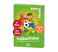 moses 90093 Black Stories Junior Febbre da Calcio, 50 Tifosi Intelligenti di Calcio, Gioco di Carte con Due Varianti di Gioco, Gioco Puzzle per Bambini a Partire dagli 8 Anni, Giallo