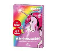moses 90096 Black Stories Junior - 50 favolose Fiabe Piene di magia Unicorno, Gioco di Carte con Varianti di Gioco e punteggi, Gioco Puzzle per Bambini a Partire dagli 8 Anni, Giallo