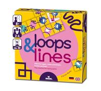 moses 90186 Loops & Lines, Il Gioco Creativo a piastrine per Tutta la Famiglia, Gioco strategico di Carte a Leva, da 2 a 4 Giocatori a Partire dagli 8 Anni, Giallo