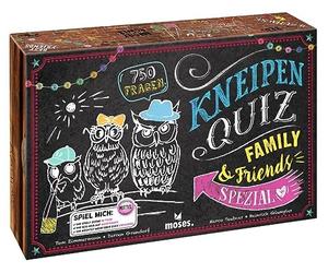 moses 90381 Famiglia & Friends Special, Pub, Gioco per Tutta la Famiglia in 3 Livelli di difficoltà, Quiz sulla Conoscenza Generale a Partire dai 12 Anni con 750 Domande Complicate