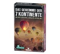 moses 90606 Mistero dei 7 continenti, Un Gioco Knobel Escape Room con Puzzle in Tutto Il Mondo per Famiglie e Principianti, Materiale da Gioco Riutilizzabile, per 1-4 Giocatori dai 12 Anni in su,