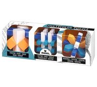 moses. 92130 Gioco di Pazienza in Legno - Set di 3 Puzzle 3D compiti di Pensiero, Giocattolo in Legno per Bambini e Adulti