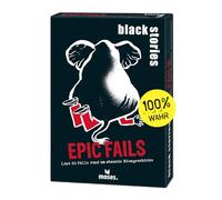 moses. Black Stories Epic Fails - 50 Puzzle con Casi Reali per disavventure assurde, Il Gioco di Carte Krimi Due Varianti di Gioco, Gioco Puzzle per Ragazzi e Adulti