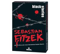 moses Black Stories Sebastian Fitzek - 50 Casi con Una dose Extra di Thrill, Carte Variante Chip Punti, Gioco di Puzzle per Ragazzi e Adulti, Colore Bianco, 90192
