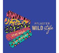 moses. Cerotto Wild Style - Cerotti colorati in design animal, permeabile all'aria e idrorepellente, 20 pezzi, in pratica scatola di metallo, per viaggi e casa