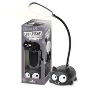 moses. Ed, the Cat - Lampada da scrivania a LED, flessibile, design a forma di gatto, ricaricabile, con batteria e connettore USB-C