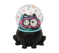 moses. Ed, The Cat, palla di neve, palla agitante a forma di gatto con glitter e pesci glitterati colorati, divertente palla di neve per gatti, glitter, regalo per gli appassionati di gatti, 027523