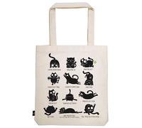 moses Ed, the Cat Shopper Cat Yoga | Dimensioni: 42 x 39 x 3 cm | 100% cotone | sacchetto per la spesa