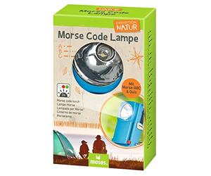 moses. Expedition 9840 Natur Morse Code - Torcia elettrica per bambini con ABC Morse & Quiz con 3 modalità di colore, ideale per escursioni, pesca, campeggio e