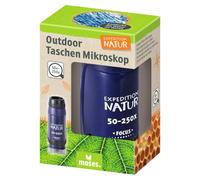 moses. Expedition Natur Outdoor Pocket Microscopio - Microscopio portatile per bambini con ingrandimento 50-250x, luce LED, compatto e leggero, perfetto per scoperte all'aperto