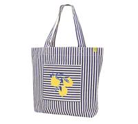 moses. Fernweh XL Shopper Lemon - Borsa da trasporto 40 cm, 100% cotone, a righe, per le vacanze al mare o lo shopping, con base e scomparto esterno, multicolore, Contemporaneo, multicolore,