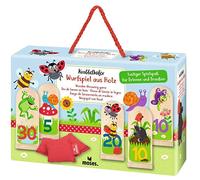 moses Gattonare, Lancio in Legno, per Interni ed Esterni, Gioco per Bambini da 3 Anni e 2-3 Giocatori, Colore Design Coccinella, Small, 16155