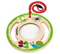 moses Grande Lente d'Ingrandimento XXL, Legno, da Appendere, con Ampio Campo visivo per Bambini dai 2 Anni in su, Colore Design a Coccinella, 1 Stück (1er Pack), 16151
