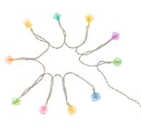 moses. Let's play - Catena di luci a LED con cubi colorati, cambio di colore delicato, funzione timer, vano batteria con custodia decorativa