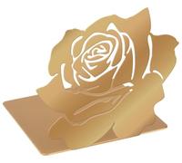Moses. libri_x - Fermalibri in metallo dorato con rose, per libreria, scrivania e libri preferiti, look cut-out