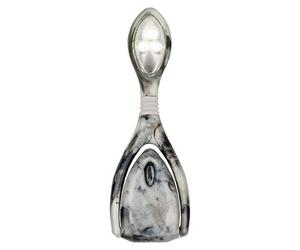 Moses libri_x Lumi Plus Marble Grey | Lampada a morsetto con dimmer per leggere al buio | Luce da lettura in effetto marmo