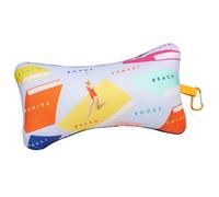 moses. libri_x Mini cuscino da lettura Books & Vacation - Cuscino cervicale da viaggio con pratico moschettone, cuscino compatto per auto, aereo e spiaggia, cuscino da viaggio ergonomico con design