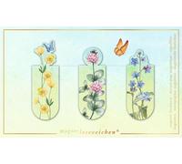 moses. libri_x - Segnalibro magnetico con prato, pratico pennarello laterale con motivo floreale, ideale per gli appassionati di libri e gli amanti del giardino