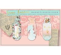 moses. libri_x - Segnalibro magnetico Jane Austen, pratico pennarello laterale in romantico design vintage, con finitura in lamina dorata, ideale per gli appassionati di libri e lettori