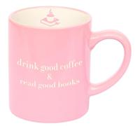 moses. libri_x - Tazza in ceramica con incisione di alta qualità e motivo a libro, lavabile in lavastoviglie e microonde, colore: rosa cipria, capacità 350 ml