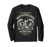 Moses Martime Servizi Divertente Cristiano Maglia a Manica