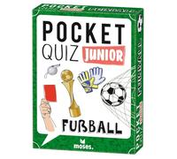moses. Pocket Quiz Junior Fußball, Das Kinderquiz mit 100 Fragen und Fakten rund um die beliebteste Sportart der Welt, Kompaktes Rate-Quiz für Kinder ab 8 Jahren