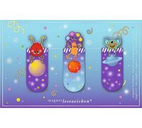moses. Segnalibro magnetico Monster - Set di 3 segnalibri magnetici con divertenti motivi mostri, accessori da lettura ideali per bambini e adulti