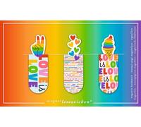 moses. Segnalibro magnetico Rainbow Love | Marcatore pagine libro | Segnalibro per gli amanti dei libri | Regalo per il libro