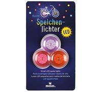 moses- Set di 3 luci a LED per Ruote di Bicicletta, Multicolore, XMS-38116