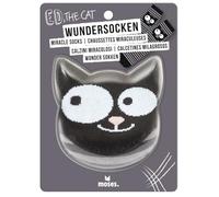 moses Wundersocken Ed the Cat-Calzini miracolosi, Nero, 42 Donna