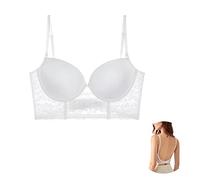 Mosestons Reggiseno Bordo in Pizzo Floreale Donna,Bellissimo Dorso a Forma di U,Elegante Reggiseni con Ferretto,S-XL