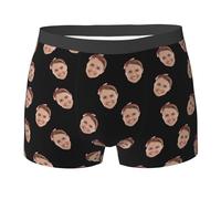 MOSGDBV Boxer Uomo Personalizzati Mutande Divertenti e Personalizzabili con Stampe Idee Regalo Romantiche per Coppie Perfetti per Fidanzato o Marito per Compleanno, San Valentino e Anniversario