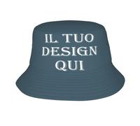MOSGDBV Cappello Personalizzato Cappello Pescatore Personalizzabile Donna e Uomo - Crea Il Tuo Design con Logo, Testo o Foto - Cappello da Sole Estivo, Viaggi e Pesca