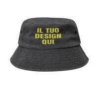 MOSGDBV Cappello Personalizzato Pescatore Personalizzabile Uomo e Donna - Aggiungi Il Tuo Logo o Testo - Cappello da Sole Impermeabile, Perfetto per Safari e Viaggi
