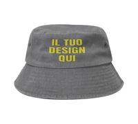 MOSGDBV Cappello Personalizzato Pescatore Personalizzabile Uomo e Donna - Aggiungi Il Tuo Logo o Testo - Cappello da Sole Impermeabile, Perfetto per Safari e Viaggi