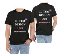 MOSGDBV Maglietta Personalizzata Stampa Magliette Personalizzate per Uomo e Donna Maglia Foto Testo Logo, Crea la Tua T-Shirt, Idea Regalo Divertente, Unisex
