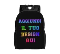 MOSGDBV Zaino Personalizzata Per Uomini E Donne - Il Tuo Con Foto Testo Nome - Zaino Da Viaggio Personalizzato Per Studenti, Viaggi & Regalo Perfetto Per Ragazzi E Ragazze